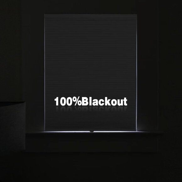 Blackout Cellular Shades Cordless Top Down Bottom Up Blinds 1.5" 44x72 honeycomb - Picture 4 of 9